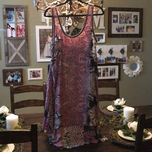 Free People Dresses & Skirts - Free People High Low Brown Floral Dress - M